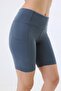 High Waist Double Pocket Short Leggings 9417 Smoked - 5