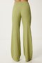 Textured Wide Leg Summer Knitted Trousers Caglia Green Lzv0009 - 6