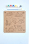 Kids Puzzle Wooden Painting and Activity Set - with Brush and Acrylic Paint Gift