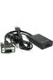 محول كابل HiVISION VGA إلى HDMI مع مدخل صوت USB، منفذ واحد