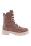22K Women's Genuine Leather Sand Nubuck Boots - Front Lace and Zipper, Thick Sole 52123294