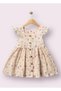 Organic Muslin Buttoned Floral Printed Dress Trendy Style Fashion Festive Daily - 3
