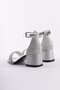 Silver Stoned Single Strap Evening Dress Girl's Heeled Shoes - 3