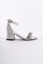 Mother of Pearl Stoned Single Strap Evening Dress Girl's Heeled Shoes - 2