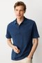 Men's Polo Neck T-shirt Navy Blue - 4