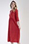 Women's Capri Sleeve Red Dress C1T1N0O303