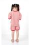 Girl's Combed Cotton 2-Piece Bottom Top Shorts T-Shirt Piping Strawberry Printed Double Set - 3
