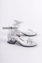 Transparent Non-Shedding Gluing Stone Evening Dress Girls' Heeled Shoes - 8