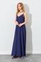 Women's Navy Blue V-Neck Casual Modal Fabric Dress - 4