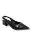 Gedik Pasha 3062-25 Leather V Stone Back Strap Women's Stiletto