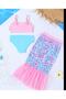 Mermaid Swimsuit Bikini Mermaid Skirt Bustier Bikini Set Set of 3 - 3