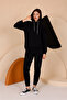 Hooded Comfortable Drawstring Waist Elastic Bag Pocket Stylish Tracksuit Set - 3