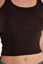 Women's Slim Fit Slim Fit Thin Strap U Neck Brown Body Undershirt - 3
