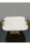 Porcelain Presentation Plate with Gold Handle and Foot - 2