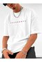 Resonance Men's Streetwear Graphic T-Shirt - Burgundy Texts with White, Loose Fit Comfortable Short Sleeve - 5