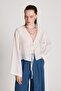 Alia Tie-Back Blouse White 29163