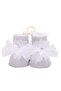 Baby Girl White Tulle Stone Bow Socks 0-6 Months