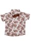 Baby Boy Tile Leaf Patterned Bow Tie Shirt Salopet Set - 3