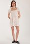 Women's Standard Fit Regular Cut Viscose Square Neck Midi Dress - 3