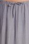 Women's Standard Fit Elastic Waist Tie Gray Skirt - 3