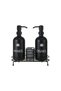 Lossy Set of 2 Liquid Soap Dispensers with Metal Stand Glass 16951 - 4