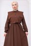 Bolero Elastic Waist Dress Brown Hm2756 - 2