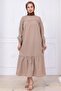 Robe Sleeve Tie Dress Beige Hm2081