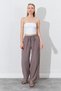 Women's Mink Elastic Waist Palazzo Trousers - 2