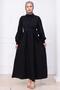 Side Tie Hijab Dress Black Hm2753