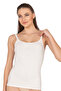 Özkan 27412 Women's Viscose Camisole Fabric Flexible Comfortable Tulle Bias Rope Strap Undershirt - 5