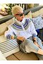 Women's Cotton Shirt with Knitted Collar Detail - 3