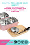 Bento 1200ml Lunchbox New Collection 2 Tiers 4 Compartments Steel Lunch Box with Mini Bowl - 6