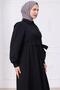 Side Tie Hijab Dress Black Hm2753 - 4