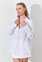 Women's Natural Oversize Linen Shirt - 4