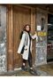 ROBIN Women's Hooded Bag Pocket Unlined Lightweight Boucle Eyebrow Oversize Coat - 6