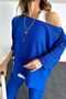 Women's Asymmetrical Cut Slim Leg Trousers Embroidered Triple Suit - 5