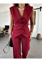 Magarde Women's Double-Breasted Vest Trousers Set - 6