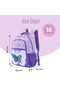 18" Set of 9 Backpack w/ 4 Wheel Trolley, Lunch Bag and Pencil Case - 3D Butterfly Purple - 8