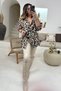 Bebe Plus Women's Ribbon Detailed Unlined Leopard Pattern Oversize Jacket - 3