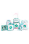 18" Set of 9 Backpack w/ 4 Wheel Trolley, Lunch Bag and Pencil Case - Flora Green
