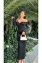 Madonna Collar Imported Flexible Fabric Midi Length Full Pattern Dress - 6
