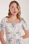 Women's Standard Fit Regular Cut U Neck Mini Dress - 2
