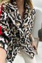 Bebe Plus Women's Ribbon Detailed Unlined Leopard Pattern Oversize Jacket - 5