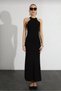Keyymod Women's Halter Neck Below Knee Thin Back Cross Knitwear Dress - 3