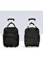 Trolley 17" Travel Bag - Black | 2-in-1 Handbag & Cabin Trolley - 2