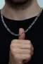 Figaro Model Sport Casual Steel Men's Chain Necklace Ack06 - 3
