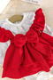 100% Cotton Stylish Baby Girl Gilet Skirt Dress with Bow - 7