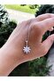 Flower Model Women's Necklace with Zircon Stone bbk09 - 2