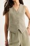 Women's Mint Green High Waist Pants and Vest Top-Down Set 9257 60281047 - 5