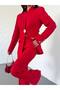 Women's New Season Gold Button Detailed Blazer Jacket and Trousers Set